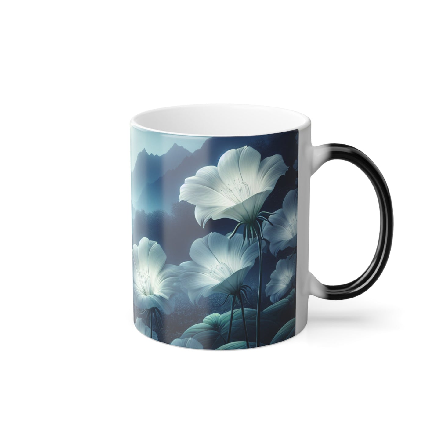 Mug Color Morphing Moon Flowers 11oz - Resonating Crystal Creations