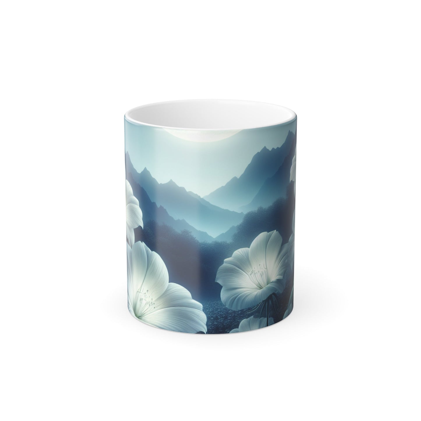 Mug Color Morphing Moon Flowers 11oz - Resonating Crystal Creations