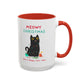 Mug - Meowy Christmas Holiday Accent Coffee Mug (11, 15oz) - Resonating Crystal Creations