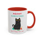 Mug - Meowy Christmas Holiday Accent Coffee Mug (11, 15oz) - Resonating Crystal Creations