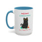 Mug - Meowy Christmas Holiday Accent Coffee Mug (11, 15oz) - Resonating Crystal Creations