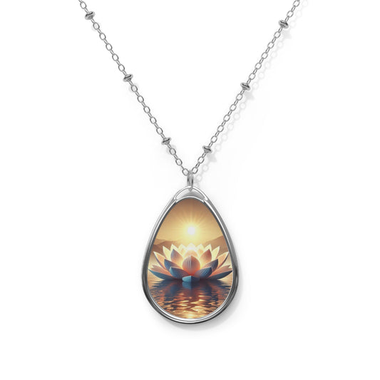 Necklace - Lotus Flower Blooming - Resonating Crystal Creations