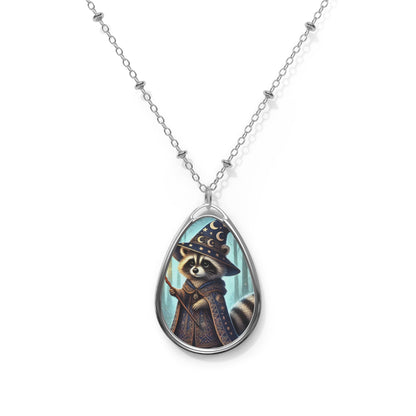 Necklace Pendant - Racoon Wizard - Resonating Crystal Creations