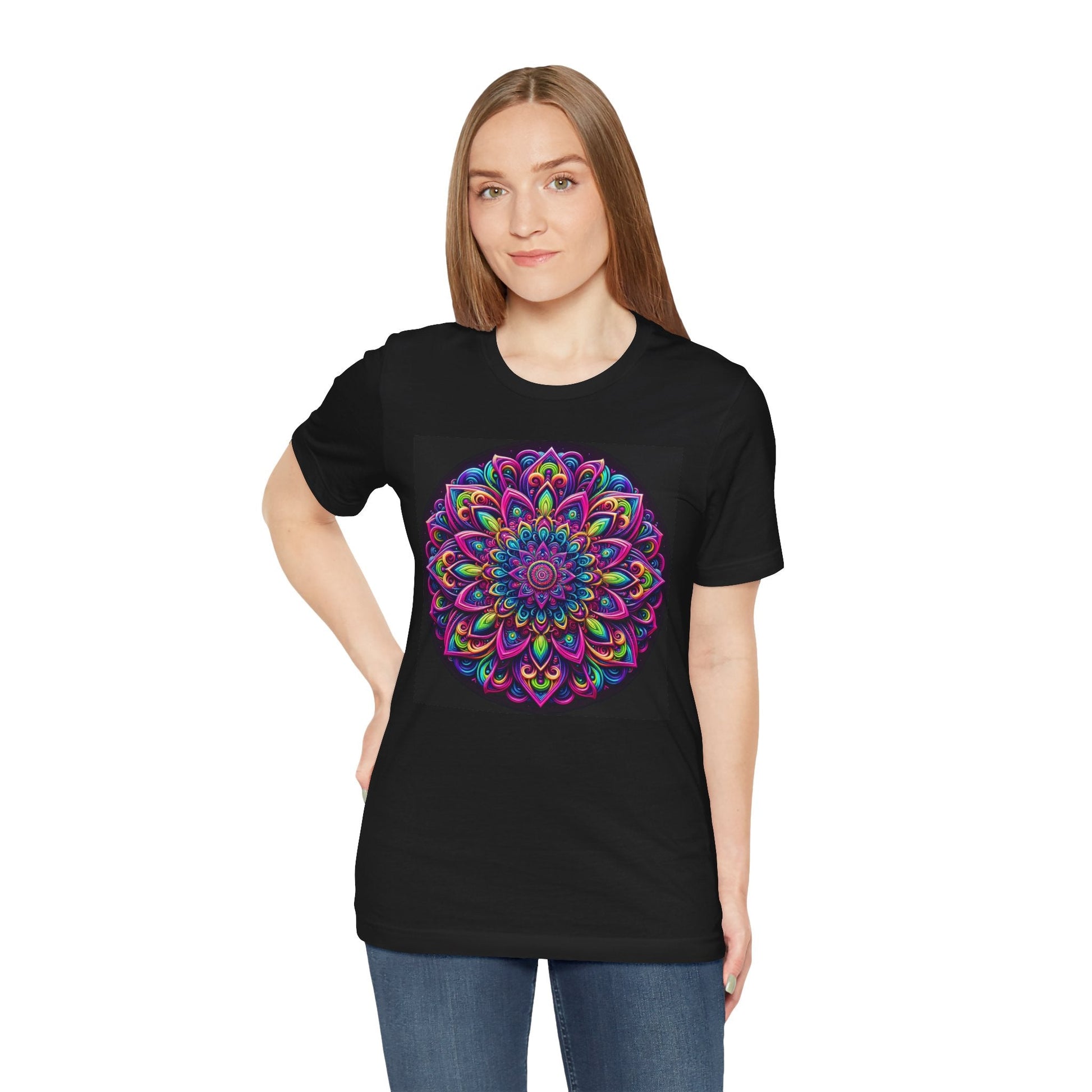 Neon Mandala Tee - Resonating Crystal Creations