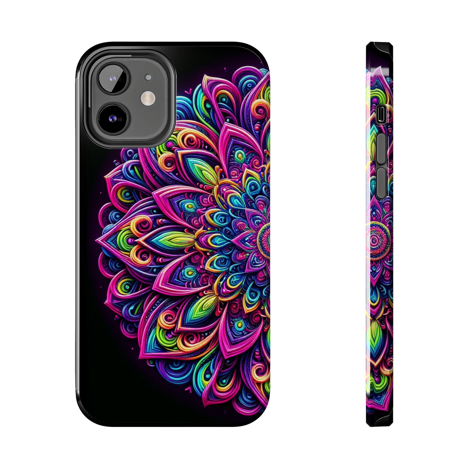 Neon Mandala Tough Phone Cases - Resonating Crystal Creations