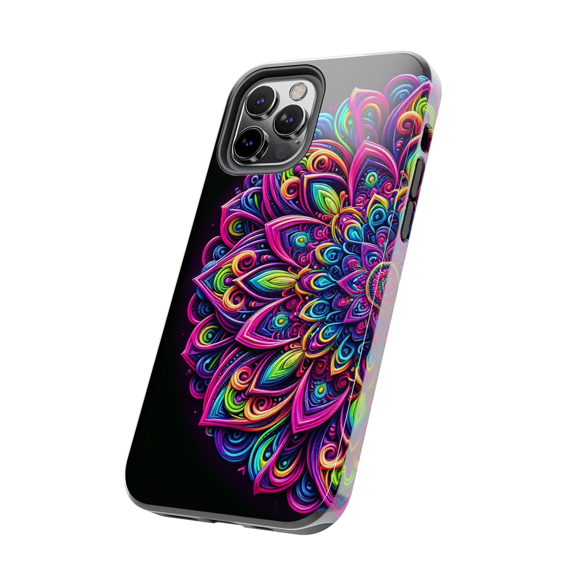 Neon Mandala Tough Phone Cases - Resonating Crystal Creations