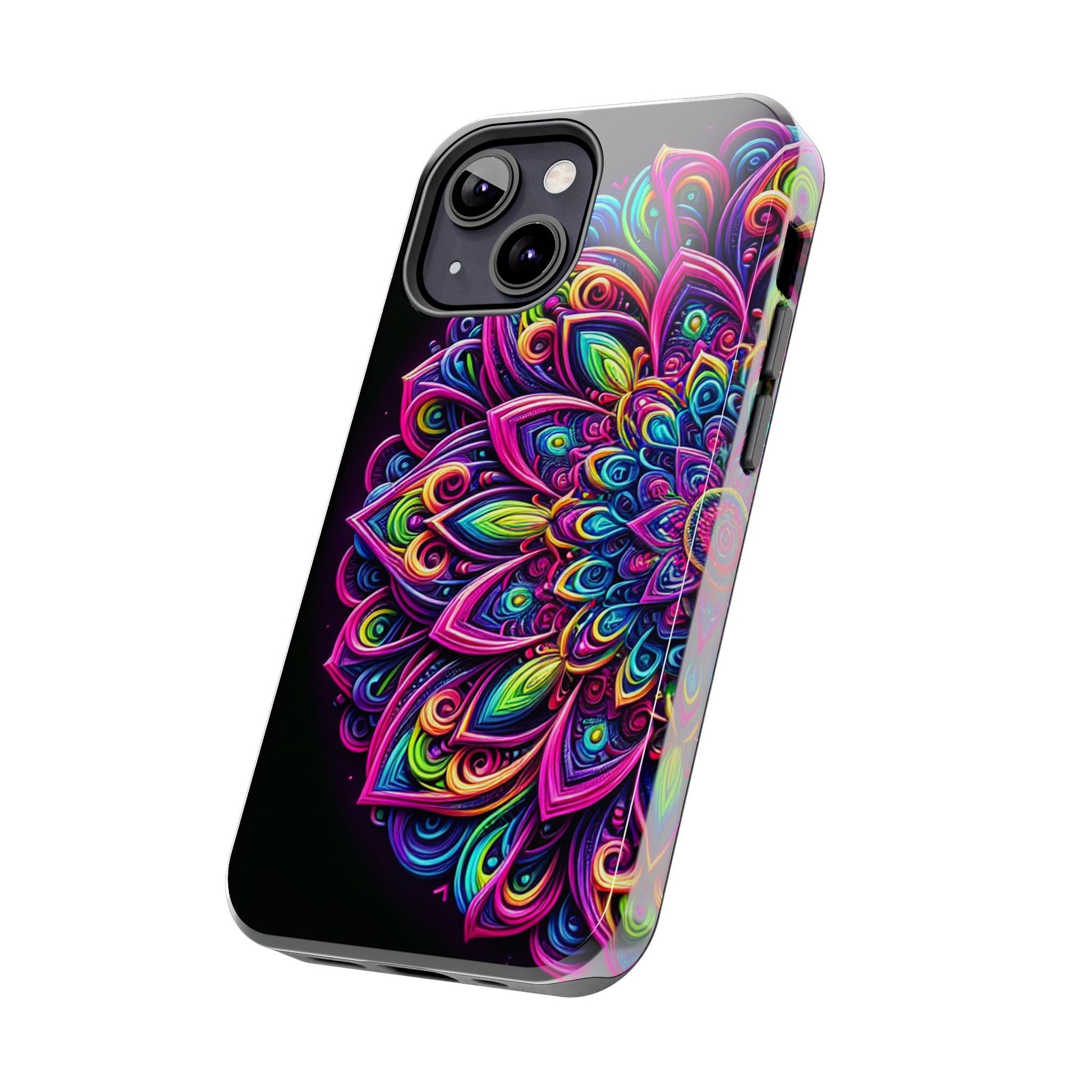 Neon Mandala Tough Phone Cases - Resonating Crystal Creations