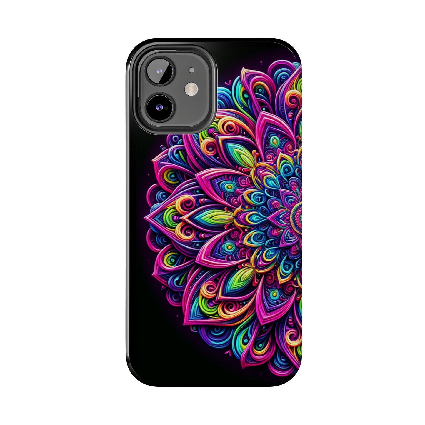 Neon Mandala Tough Phone Cases - Resonating Crystal Creations