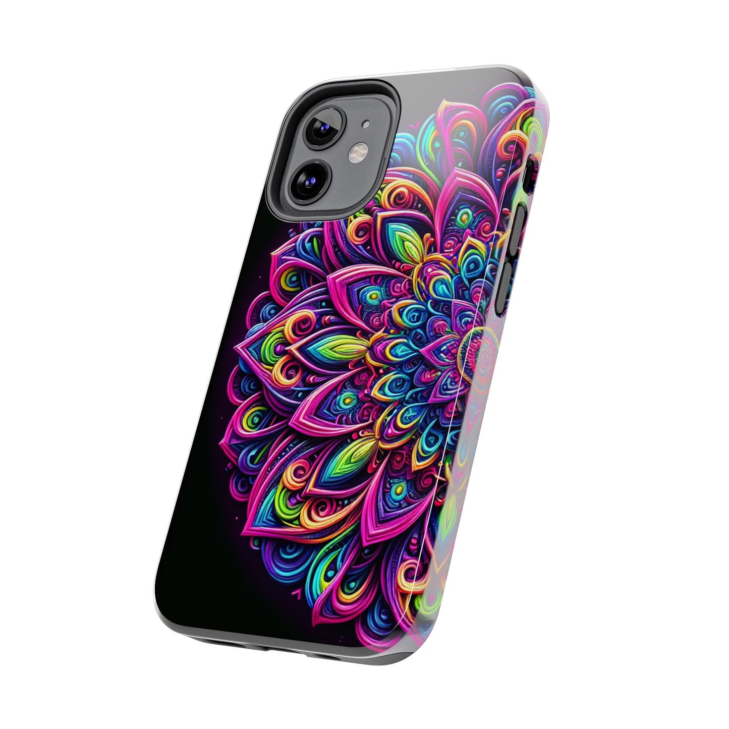 Neon Mandala Tough Phone Cases - Resonating Crystal Creations