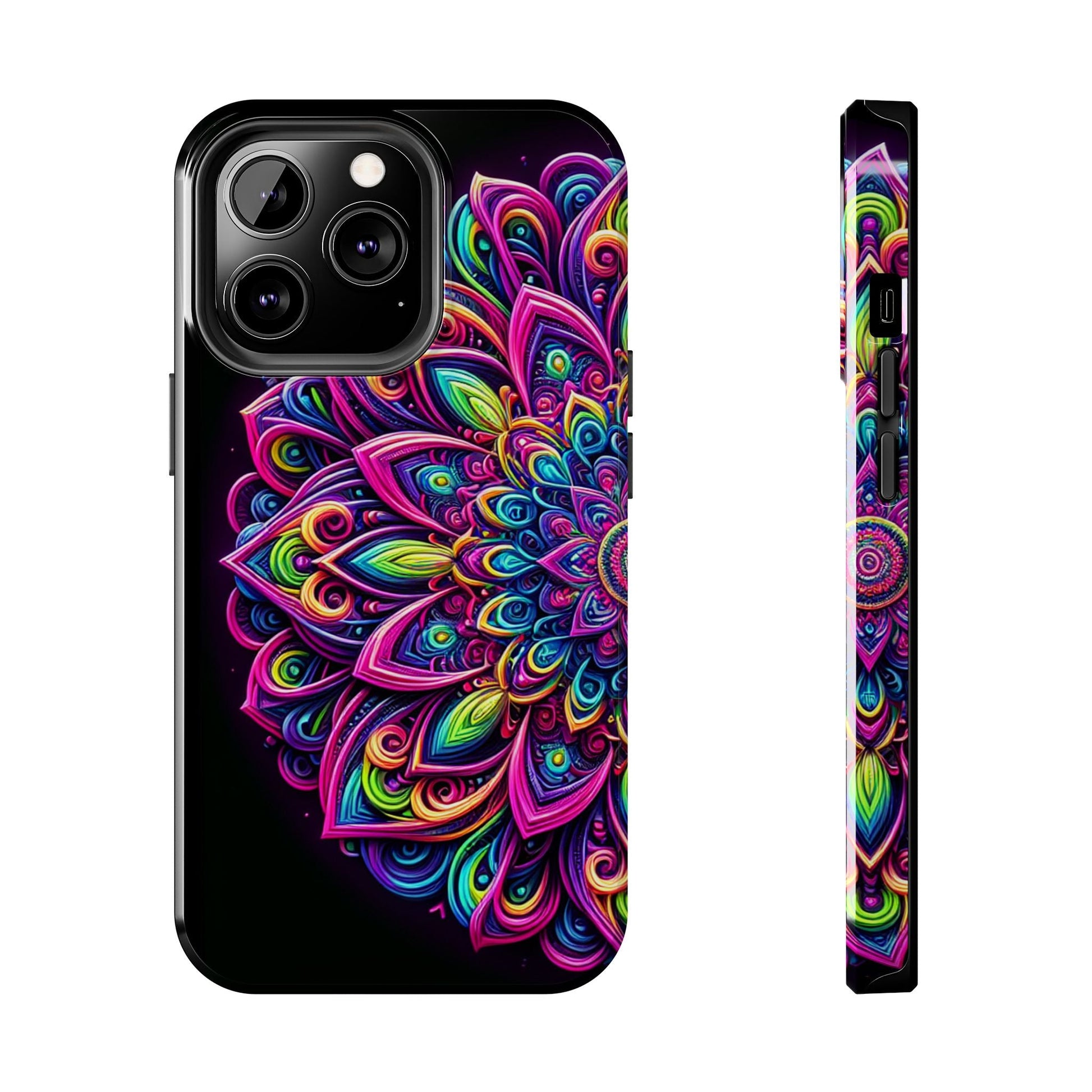 Neon Mandala Tough Phone Cases - Resonating Crystal Creations