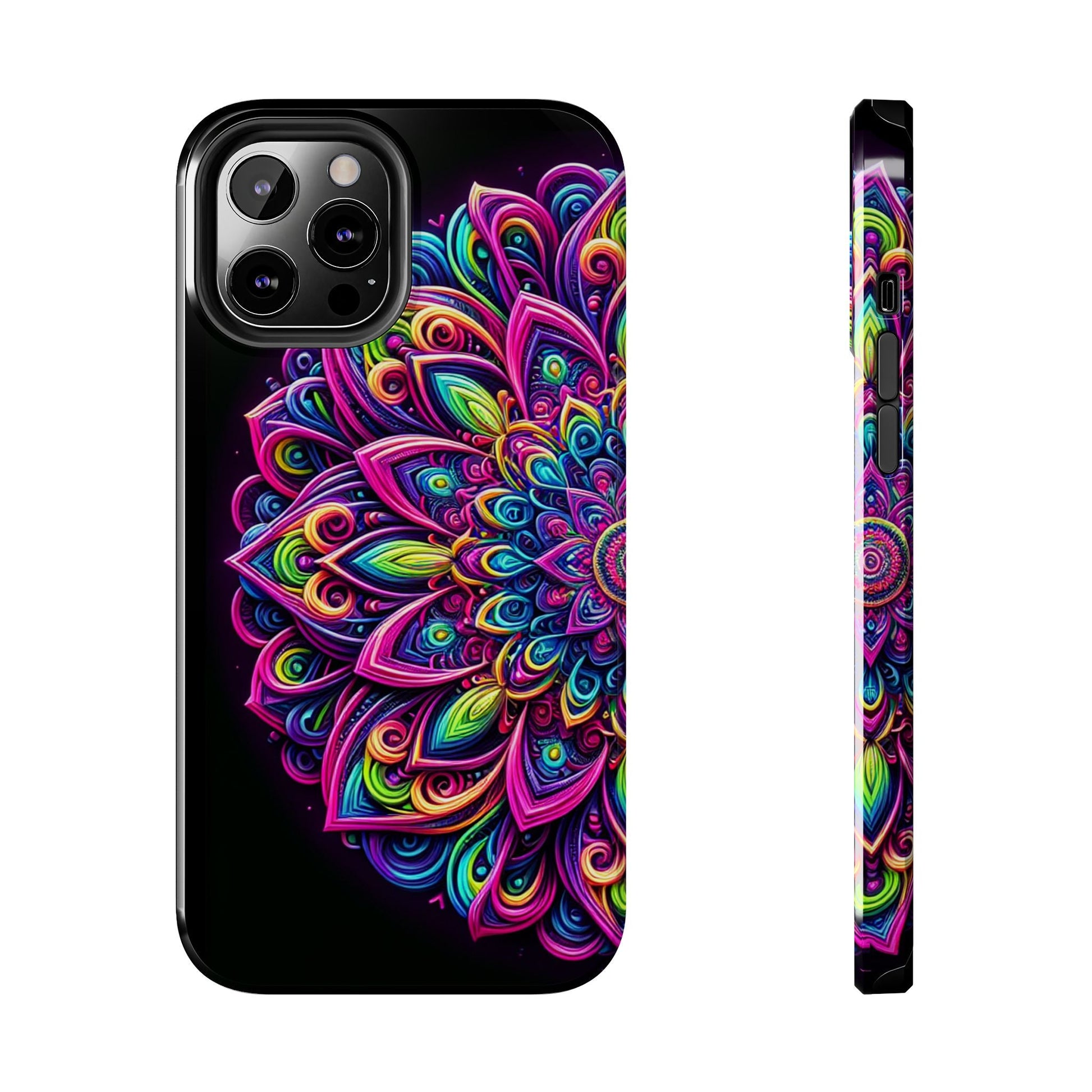 Neon Mandala Tough Phone Cases - Resonating Crystal Creations