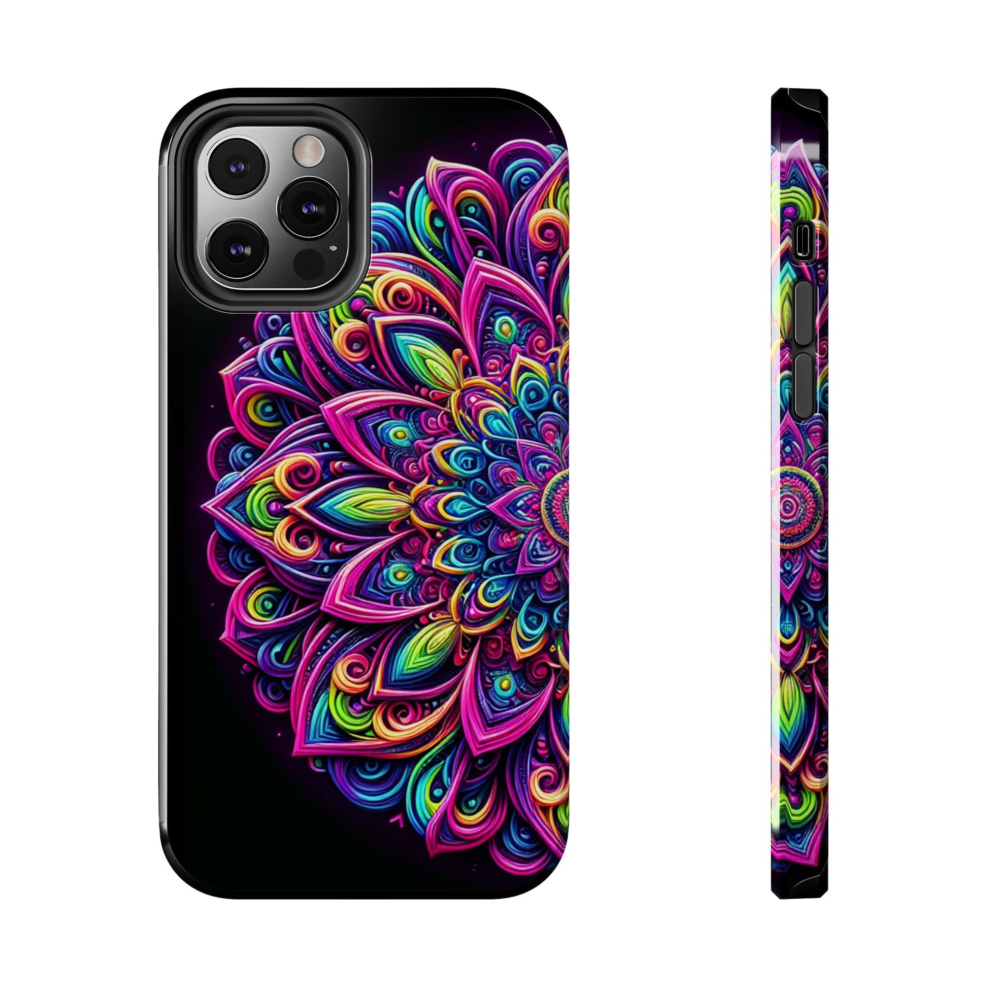 Neon Mandala Tough Phone Cases - Resonating Crystal Creations