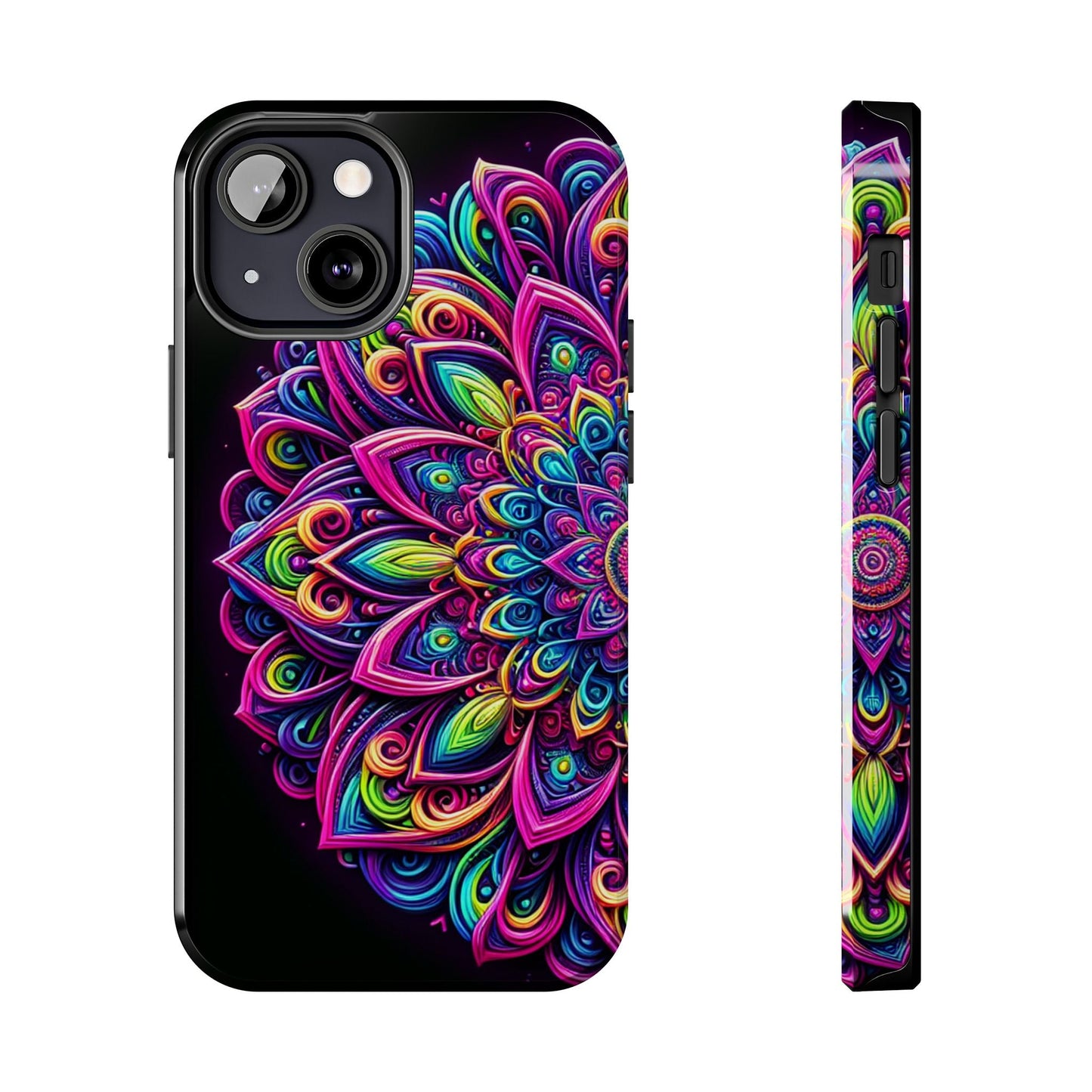 Neon Mandala Tough Phone Cases - Resonating Crystal Creations