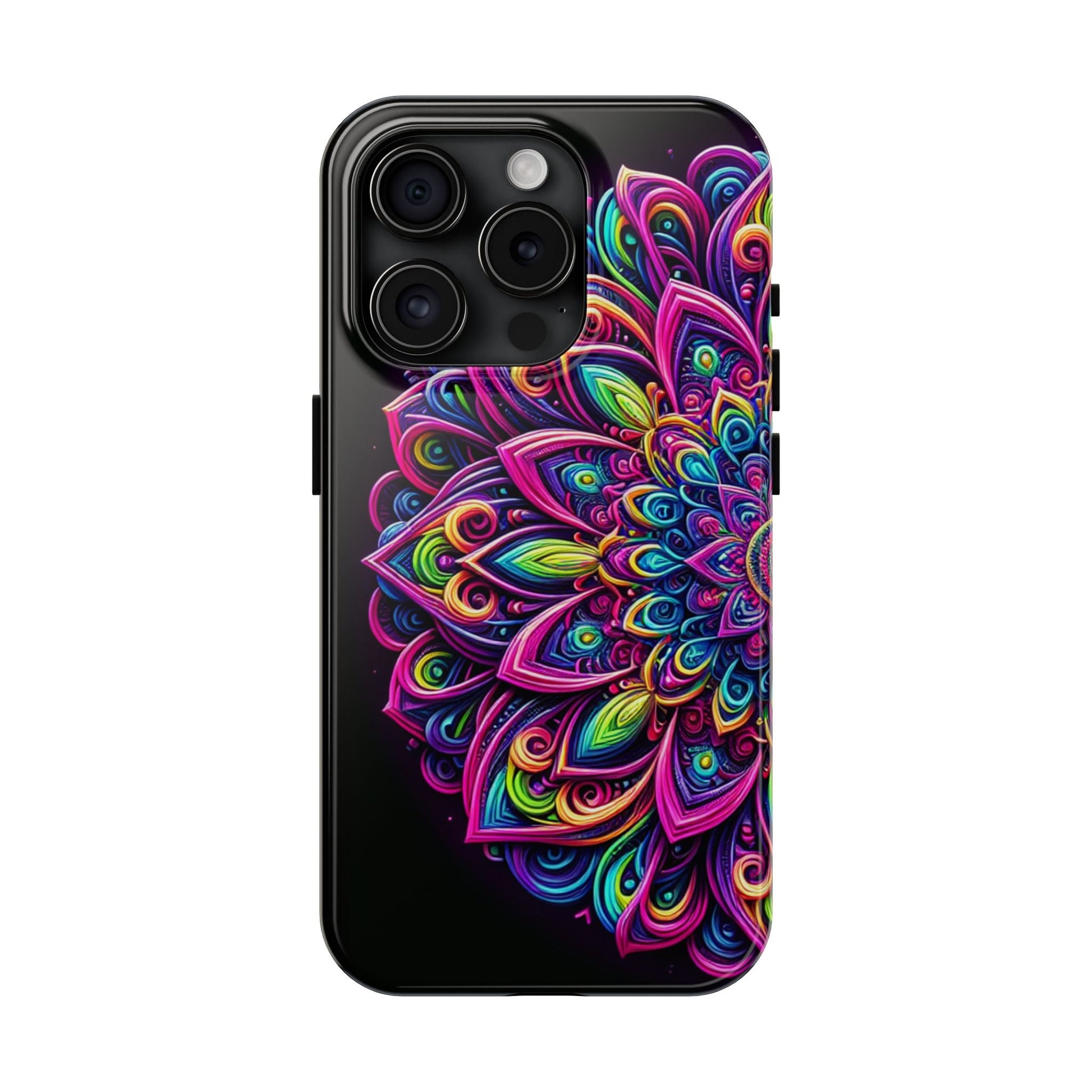 Neon Mandala Tough Phone Cases - Resonating Crystal Creations