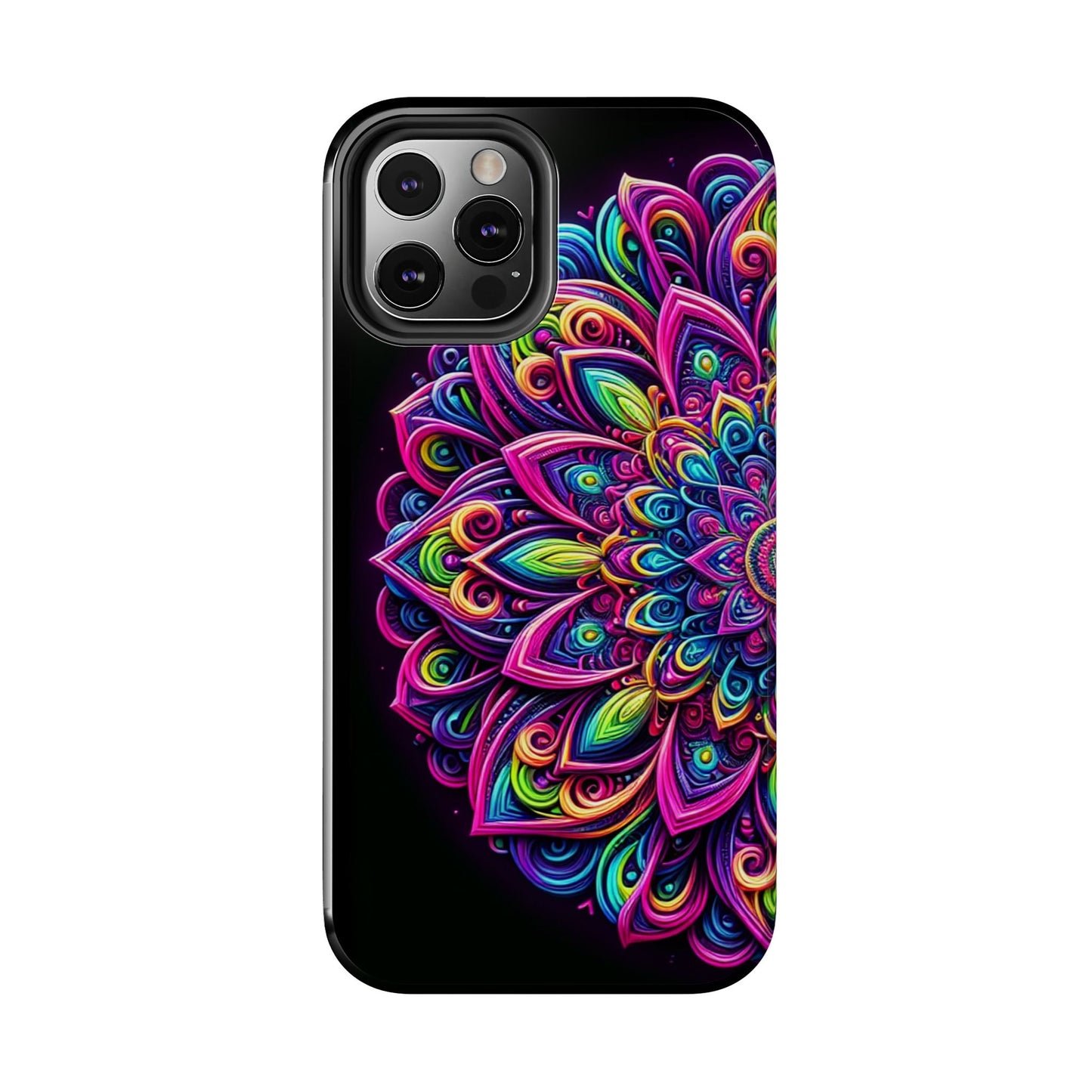 Neon Mandala Tough Phone Cases - Resonating Crystal Creations