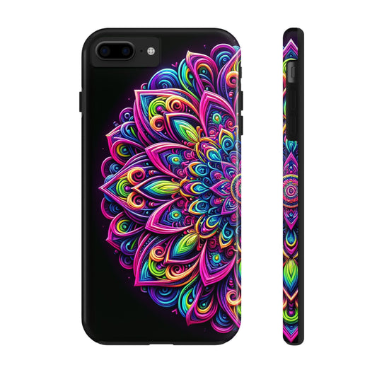 Neon Mandala Tough Phone Cases - Resonating Crystal Creations