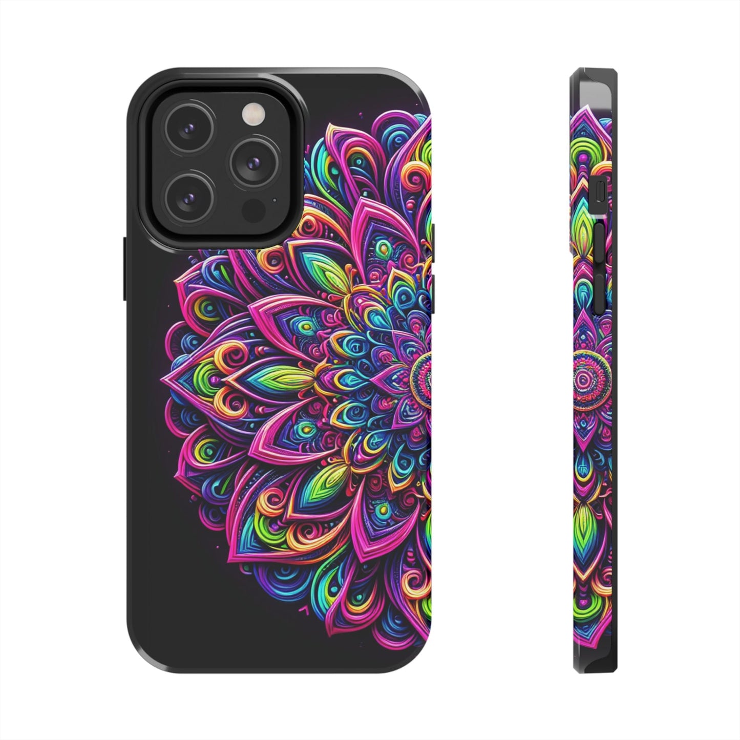 Neon Mandala Tough Phone Cases - Resonating Crystal Creations