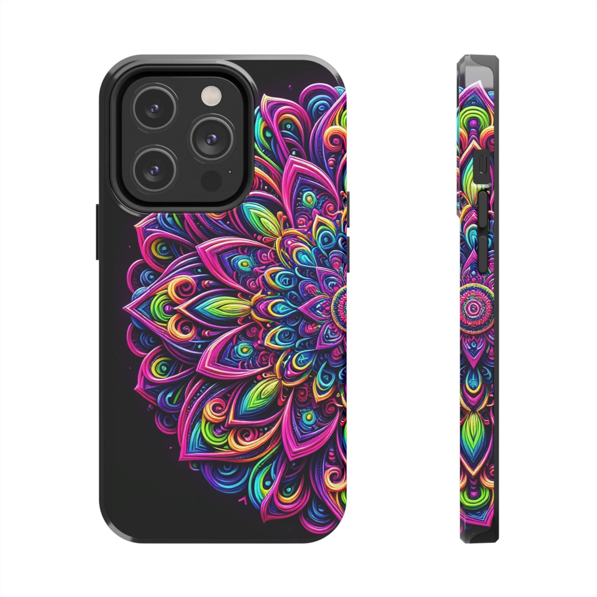 Neon Mandala Tough Phone Cases - Resonating Crystal Creations