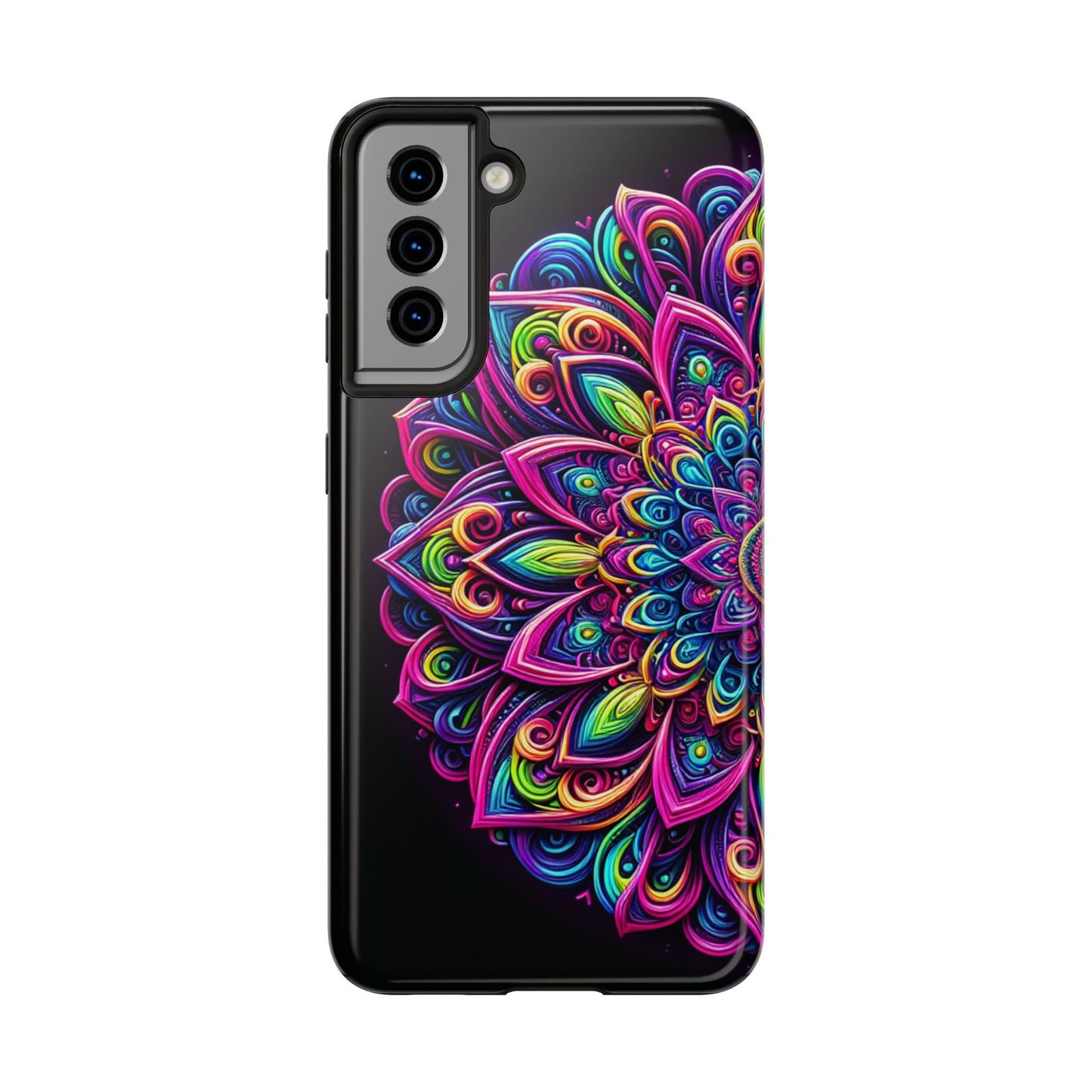 Neon Mandala Tough Phone Cases - Resonating Crystal Creations