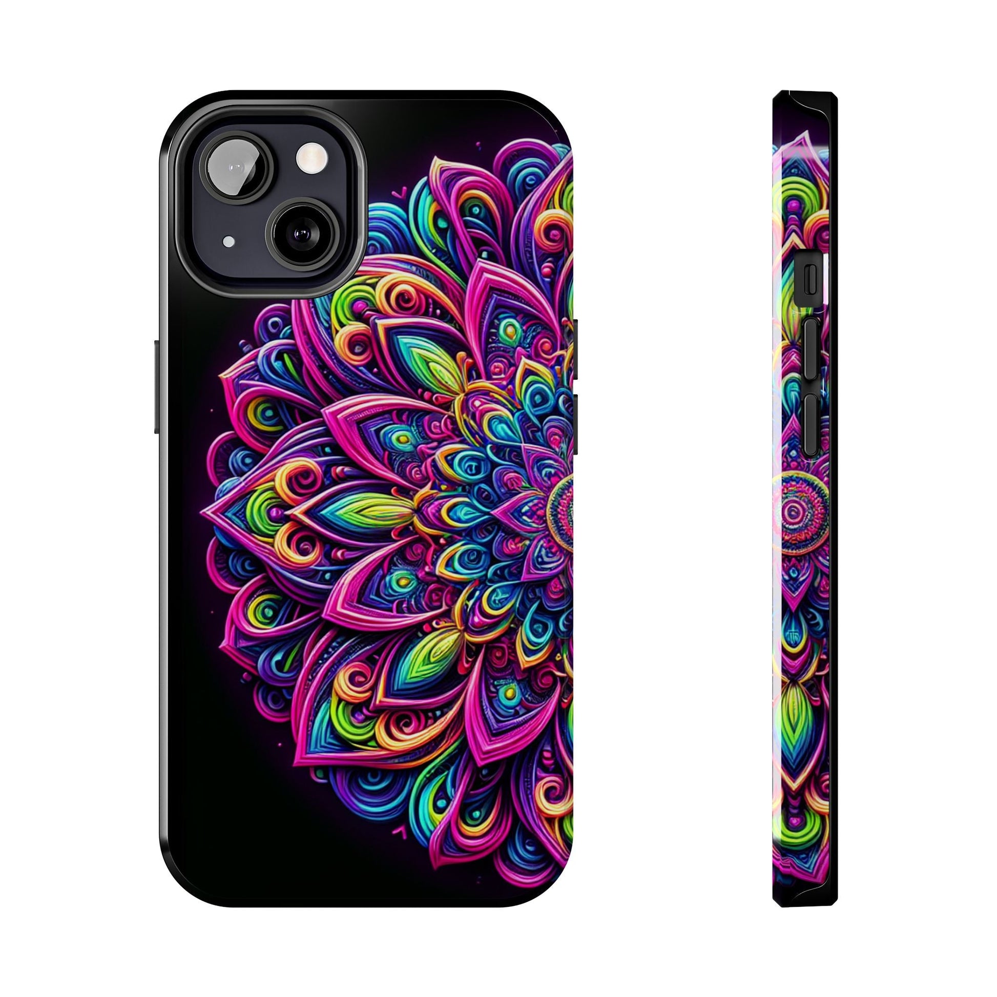 Neon Mandala Tough Phone Cases - Resonating Crystal Creations