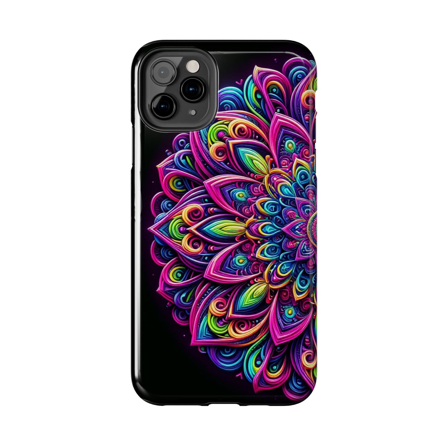 Neon Mandala Tough Phone Cases - Resonating Crystal Creations