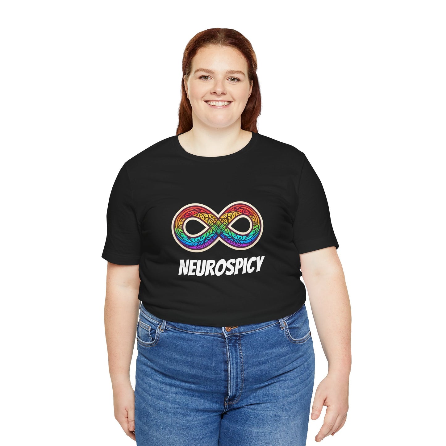 Neurospicy T-shirt with Neurodiverget Infinity Symbol, Unisex Tee, Awareness Shirt, Autism Gift, Neurodiversity Clothing - Resonating Crystal Creations