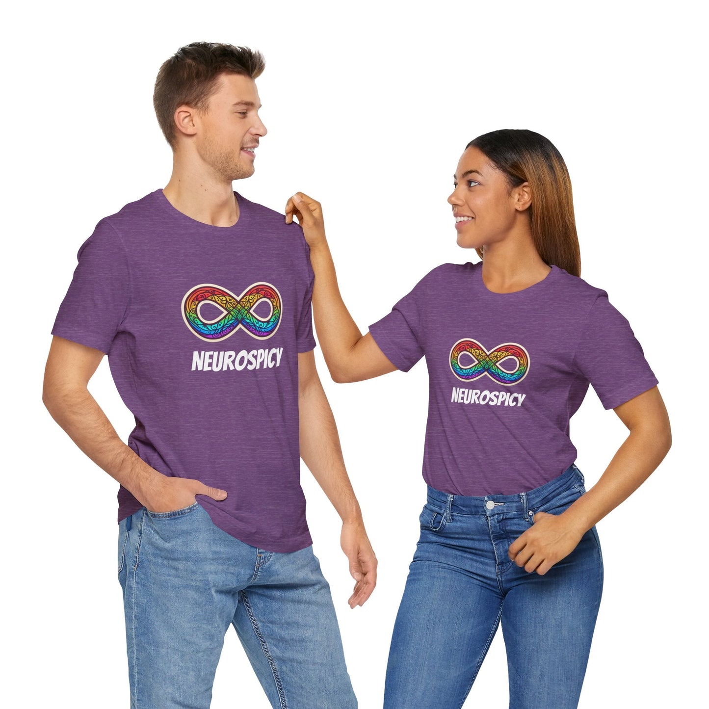 Neurospicy T-shirt with Neurodiverget Infinity Symbol, Unisex Tee, Awareness Shirt, Autism Gift, Neurodiversity Clothing - Resonating Crystal Creations