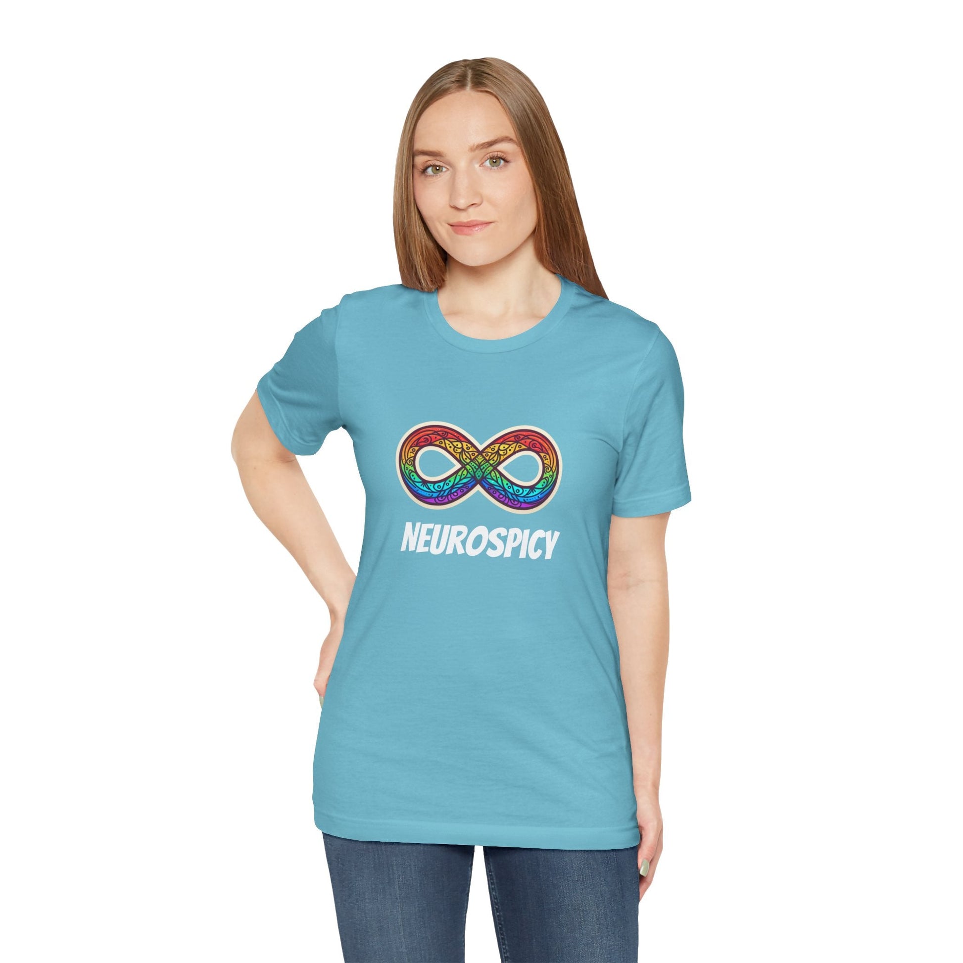 Neurospicy T-shirt with Neurodiverget Infinity Symbol, Unisex Tee, Awareness Shirt, Autism Gift, Neurodiversity Clothing - Resonating Crystal Creations