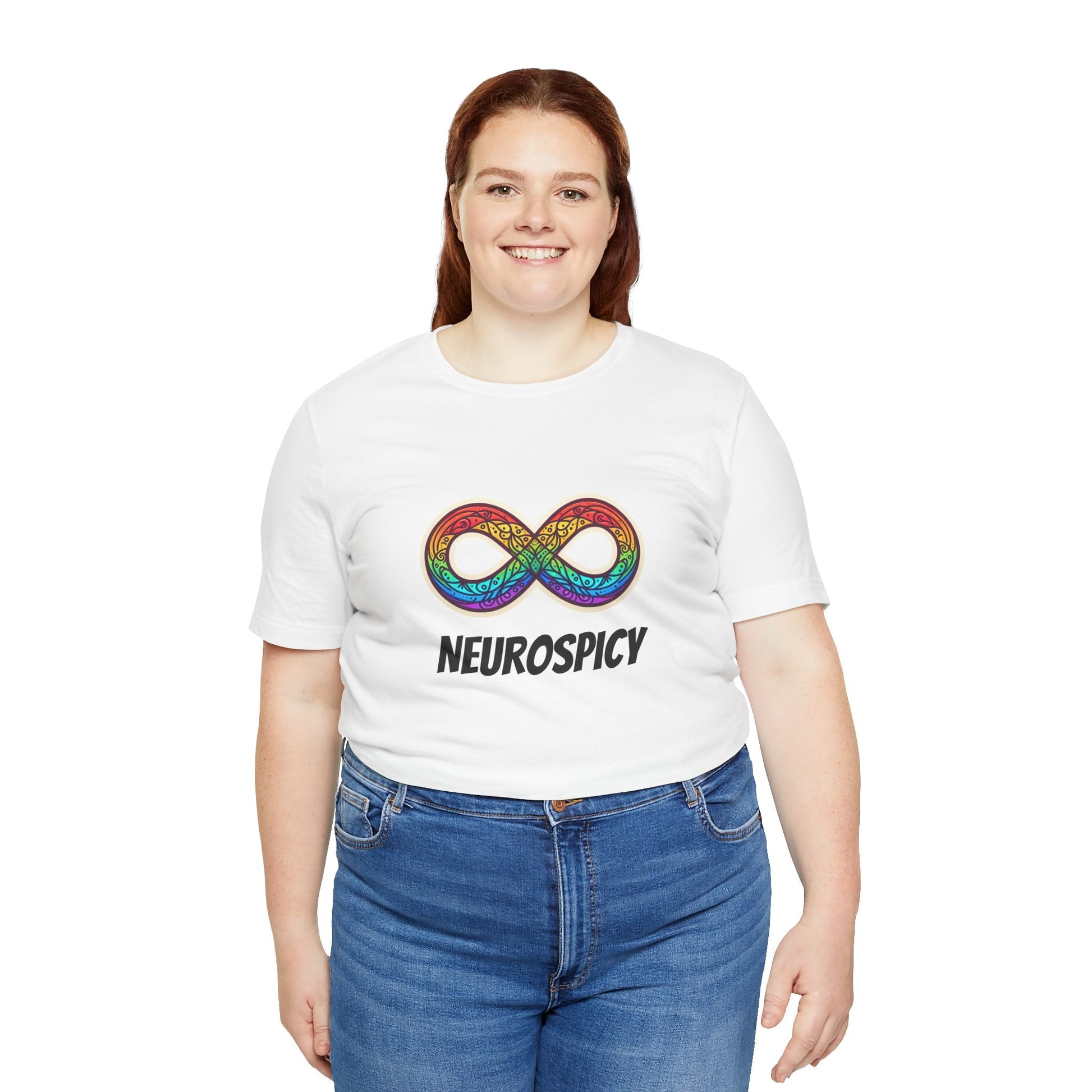 Neurospicy T-shirt with Neurodiverget Infinity Symbol, Unisex Tee, Awareness Shirt, Autism Gift, Neurodiversity Clothing - Resonating Crystal Creations