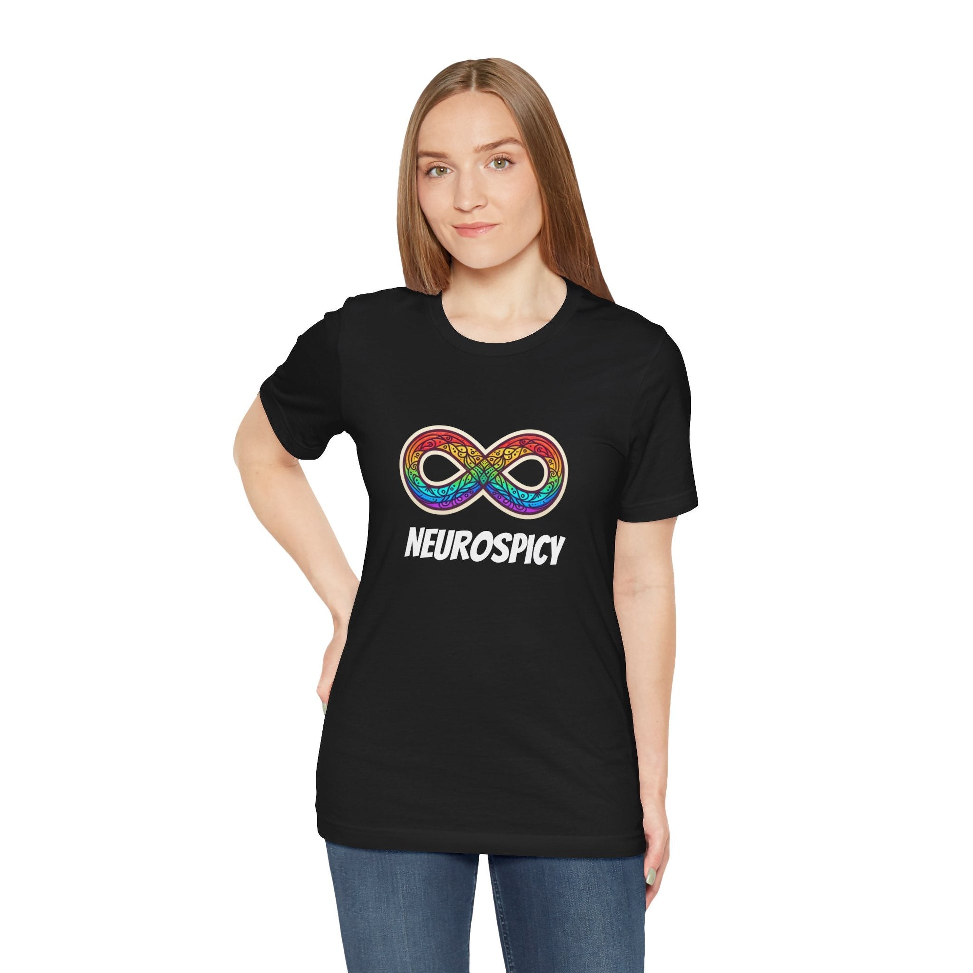 Neurospicy T-shirt with Neurodiverget Infinity Symbol, Unisex Tee, Awareness Shirt, Autism Gift, Neurodiversity Clothing - Resonating Crystal Creations