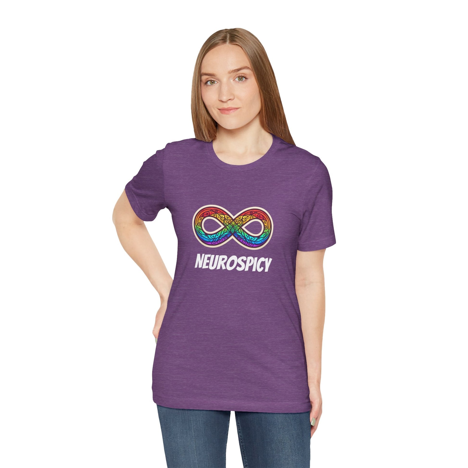 Neurospicy T-shirt with Neurodiverget Infinity Symbol, Unisex Tee, Awareness Shirt, Autism Gift, Neurodiversity Clothing - Resonating Crystal Creations