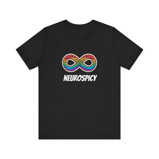 Neurospicy T-shirt with Neurodiverget Infinity Symbol, Unisex Tee, Awareness Shirt, Autism Gift, Neurodiversity Clothing - Resonating Crystal Creations