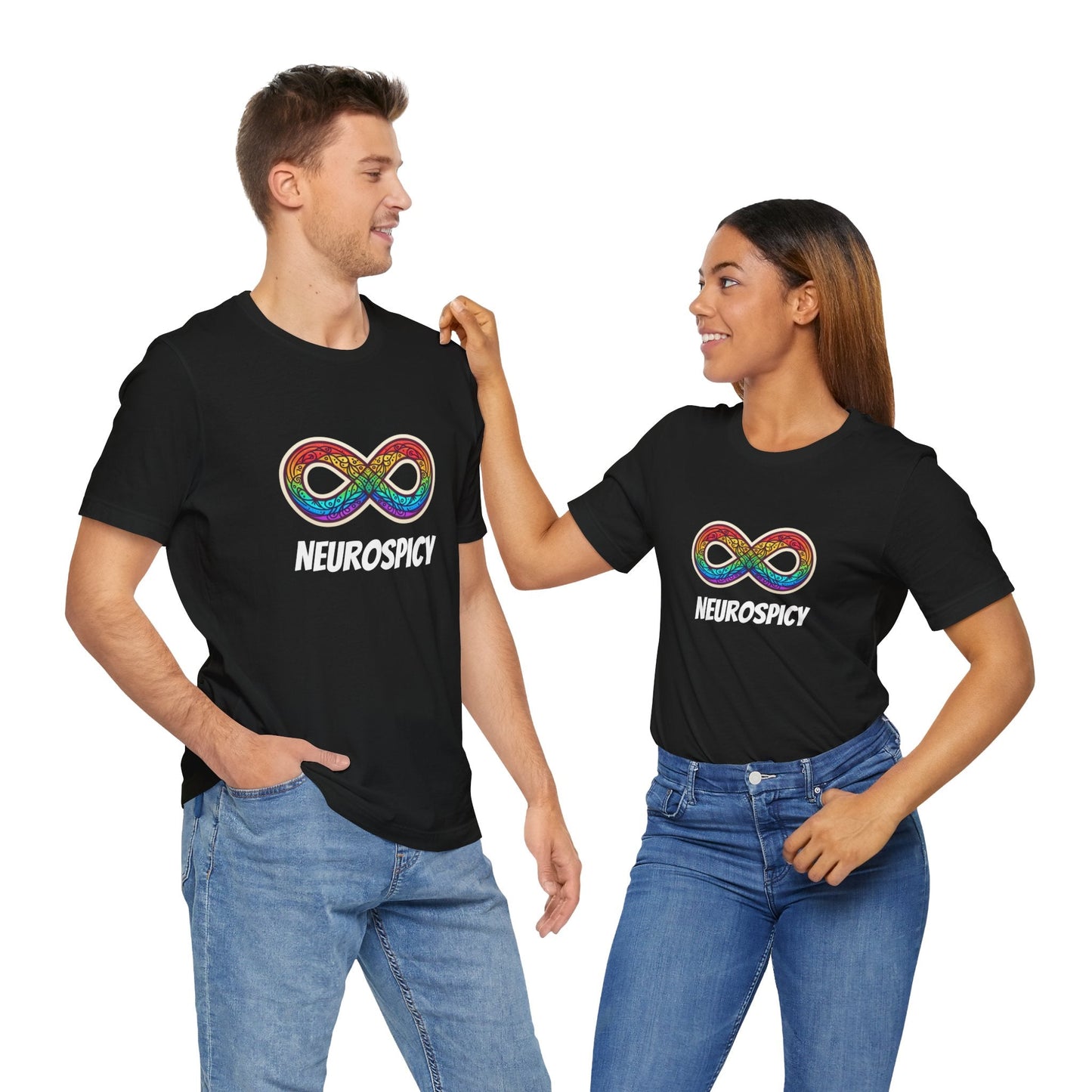 Neurospicy T-shirt with Neurodiverget Infinity Symbol, Unisex Tee, Awareness Shirt, Autism Gift, Neurodiversity Clothing - Resonating Crystal Creations