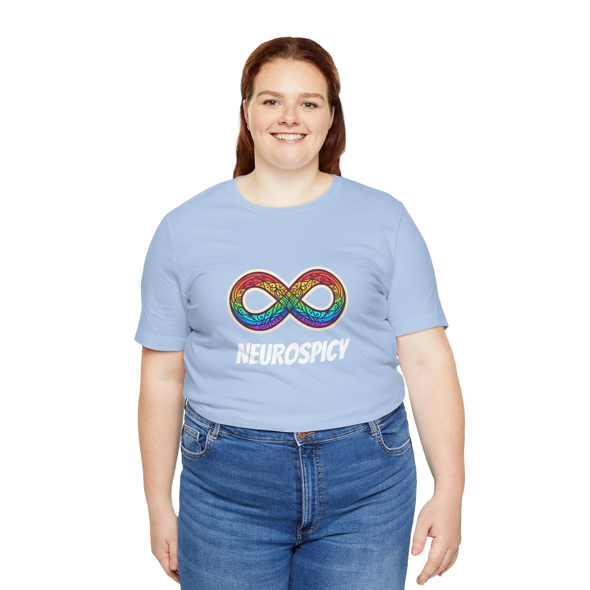 Neurospicy T-shirt with Neurodiverget Infinity Symbol, Unisex Tee, Awareness Shirt, Autism Gift, Neurodiversity Clothing - Resonating Crystal Creations