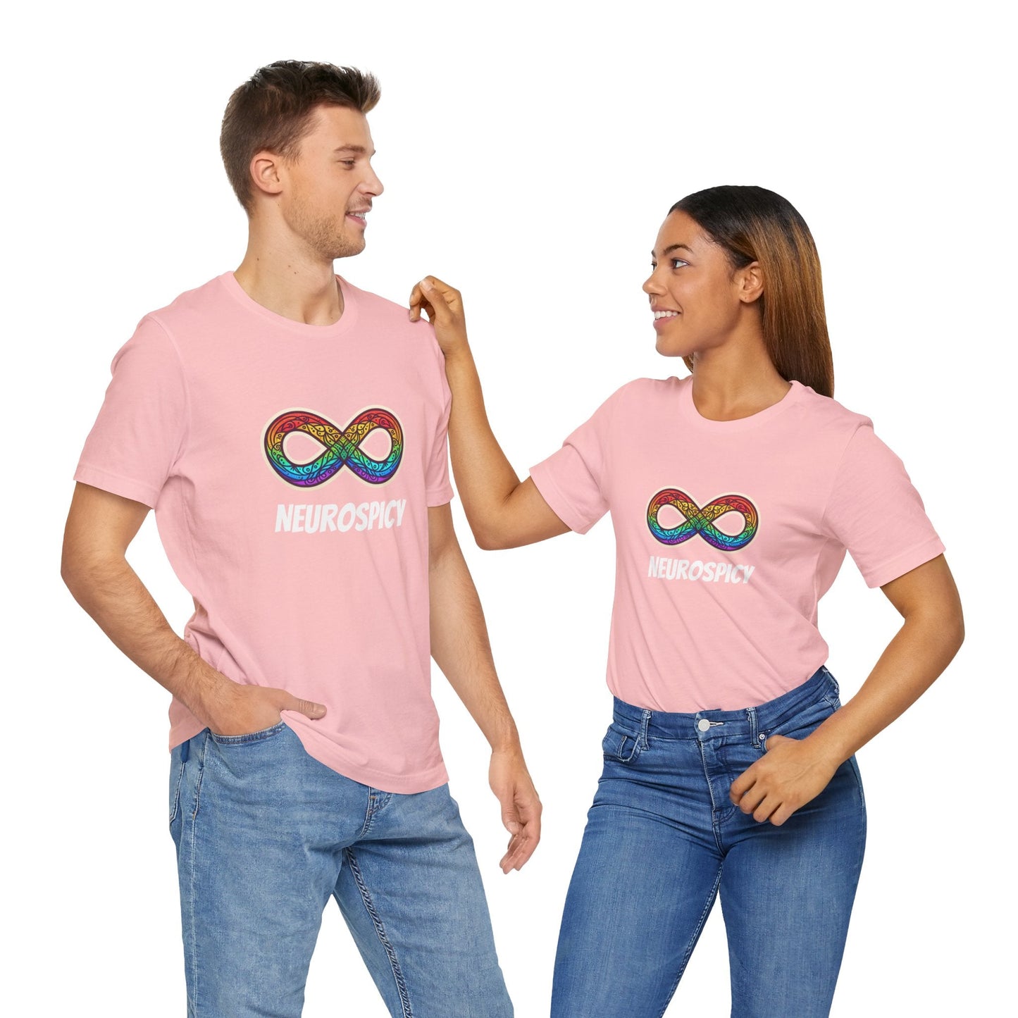 Neurospicy T-shirt with Neurodiverget Infinity Symbol, Unisex Tee, Awareness Shirt, Autism Gift, Neurodiversity Clothing - Resonating Crystal Creations