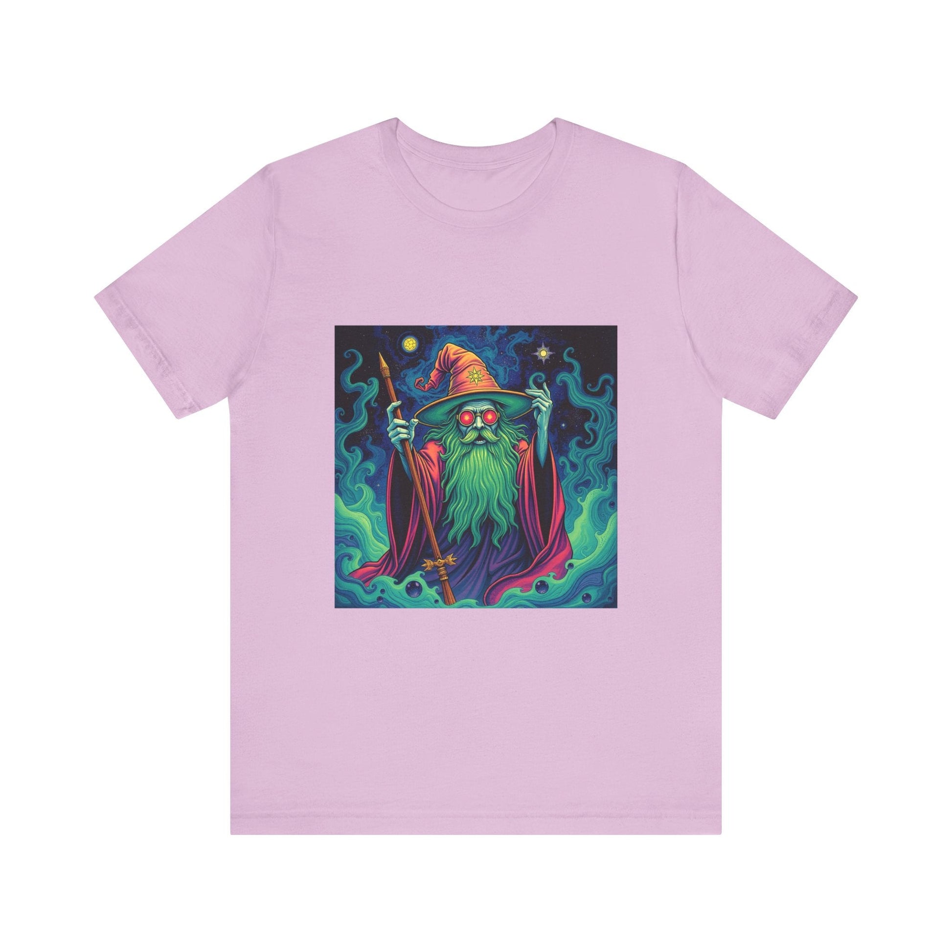 Psychedelic Wizard T-shirt, Unisex Tee, Hippie Graphic Shirt, Magical Fantasy Top, Trippy Graphic Tee - Resonating Crystal Creations