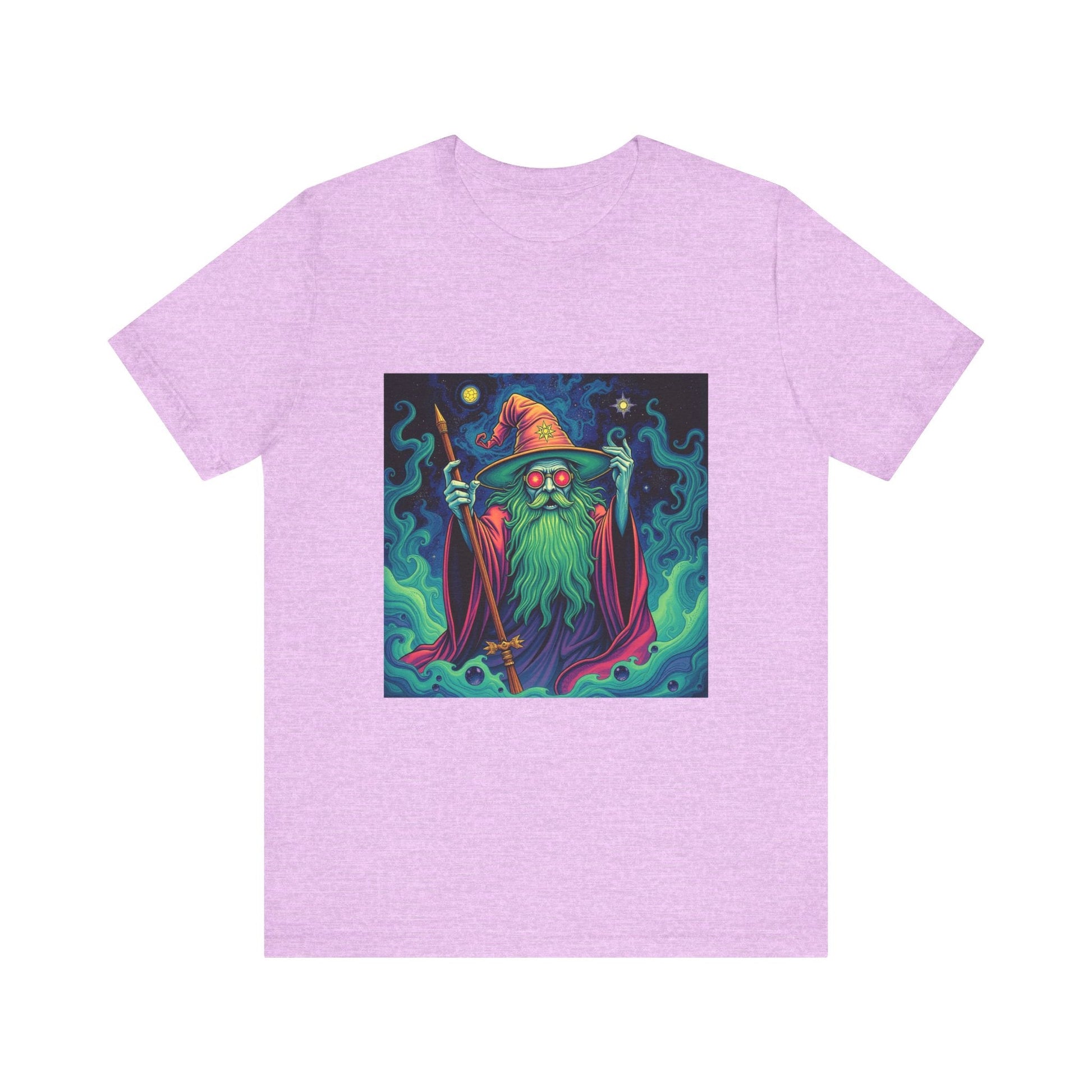 Psychedelic Wizard T-shirt, Unisex Tee, Hippie Graphic Shirt, Magical Fantasy Top, Trippy Graphic Tee - Resonating Crystal Creations