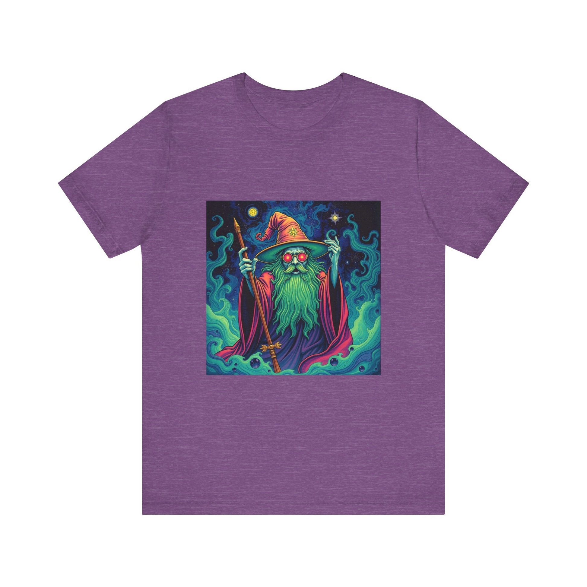 Psychedelic Wizard T-shirt, Unisex Tee, Hippie Graphic Shirt, Magical Fantasy Top, Trippy Graphic Tee - Resonating Crystal Creations