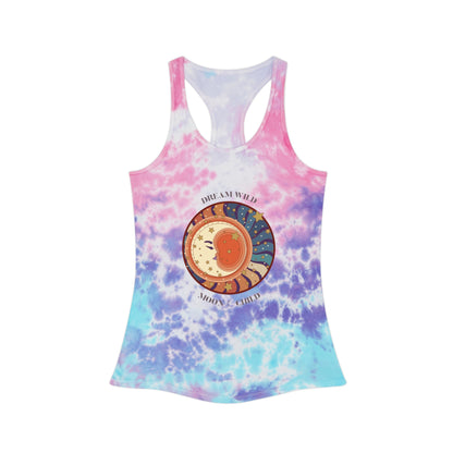 Racerback Tank Top Dream Wild Moon Child Tie Dye - Resonating Crystal Creations