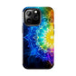 Radiant Rainbow Mandala Tough Phone Case – Vibrant Protection with Spiritual Flair - Resonating Crystal Creations