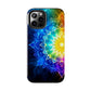 Radiant Rainbow Mandala Tough Phone Case – Vibrant Protection with Spiritual Flair - Resonating Crystal Creations