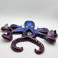 Resin Blue and Purple Resin Octopus Holding Amethyst - Resonating Crystal Creations