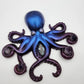 Resin Blue and Purple Resin Octopus Holding Amethyst - Resonating Crystal Creations