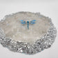 Resin Geode Orgone Charging Plate with Dragonfly - Resonating Crystal Creations