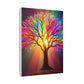 Satin Canvas: Rainbow Tree of Life - Resonating Crystal Creations