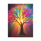 Satin Canvas: Rainbow Tree of Life - Resonating Crystal Creations