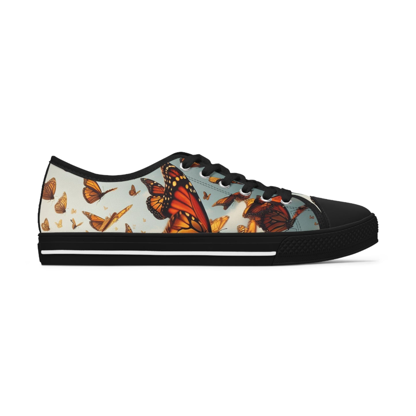 Sneakers Monarch Butterflies Women's Low Top Shoes - Resonating Crystal Creations