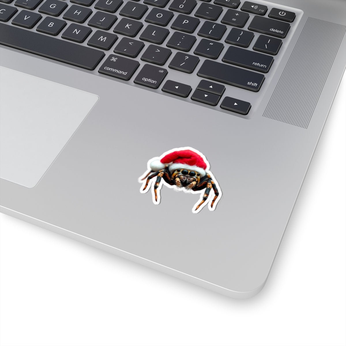 Spider Santa Kiss - Cut Stickers, Christmas Decoration, Cute Holiday Gift, Festive Laptop Decal, Seasonal Planner Sticker - Resonating Crystal Creations