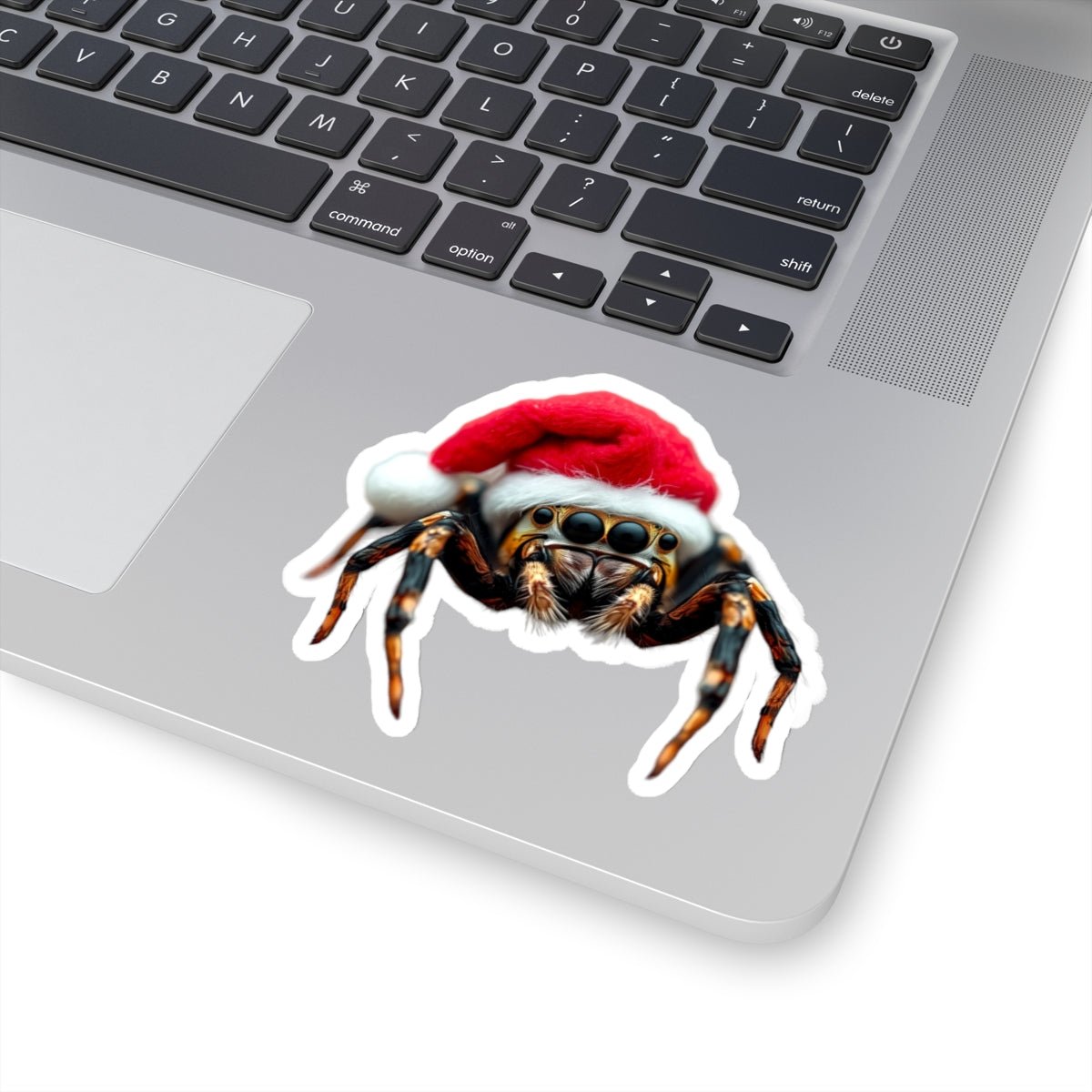 Spider Santa Kiss - Cut Stickers, Christmas Decoration, Cute Holiday Gift, Festive Laptop Decal, Seasonal Planner Sticker - Resonating Crystal Creations