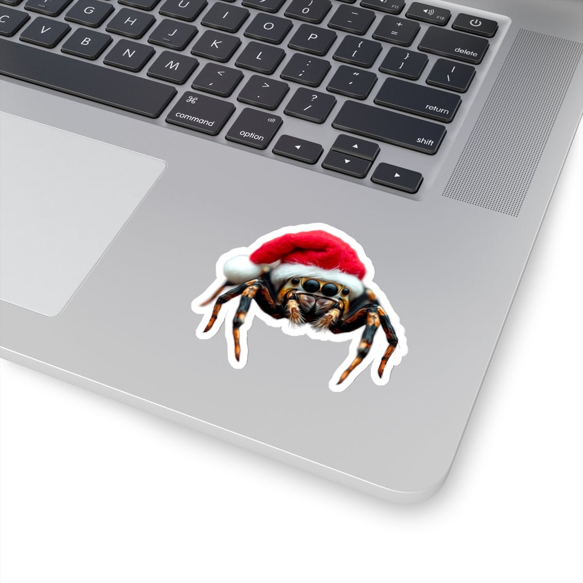 Spider Santa Kiss - Cut Stickers, Christmas Decoration, Cute Holiday Gift, Festive Laptop Decal, Seasonal Planner Sticker - Resonating Crystal Creations